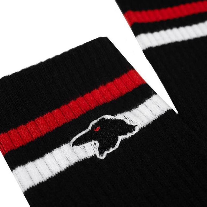 SHADOW FINEST CREW SOCKS - BLACK/RED