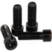 Black Sunday Freeze BMX stem replacement bolts with M8x1.25 thread and 23mm length, pack of 6.