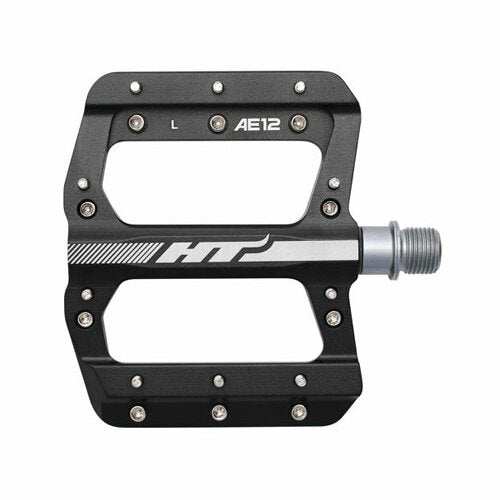 HT COMPONENTS AE12 small feet black aluminum CNC machined bicycle pedal with replaceable grip pins