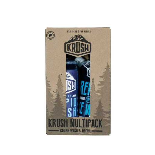 KRUSH Multipack Wash & Refill pack with two bottles in eco-friendly cardboard packaging