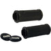 Black ODI MTB grips with diamondized texture and lock-on clamps for mountain bikes