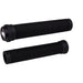 Black ODI BMX Longneck SLX flangeless grips with ribbed texture and end plugs, sold in pairs
