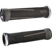 ODI MTB AG 1 LOCK-ON grips with aluminum reinforced ends and ergonomic multi-layer pattern for mountain biking.