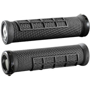 ODI Elite Flow Lock-On 2.1 mountain bike grips with half-waffle pattern and single clamp design in black