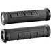 Black ODI MTB grips Elite Flow Lock-On 2.1 with half-waffle pattern and single clamp design for mountain bikes