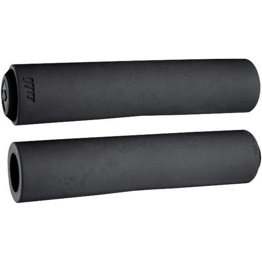 ODI MTB grips F-1 Float in black with A.I.R.E. compound, medium diameter, durable reinforced layer, and micro-textured surface for improved control