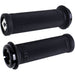 Black ODI GRIPS RUFFIAN MINI V2.1 bike handlebar grips with diamond pattern and single-clamp lock-on system