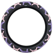 CULT VANS WAFFLE 16-inch bike tire with waffle tread pattern in pink and purple, lightweight and grippy design