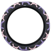CULT VANS WAFFLE 20x2.4 inch bicycle tire with classic waffle tread pattern in black, purple, and pink colors, lightweight and grippy design