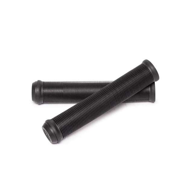 Radio Login XL Grip black ribbed durable rubber bike handlebar grips with nylon bar ends, 160mm length, 30mm diameter