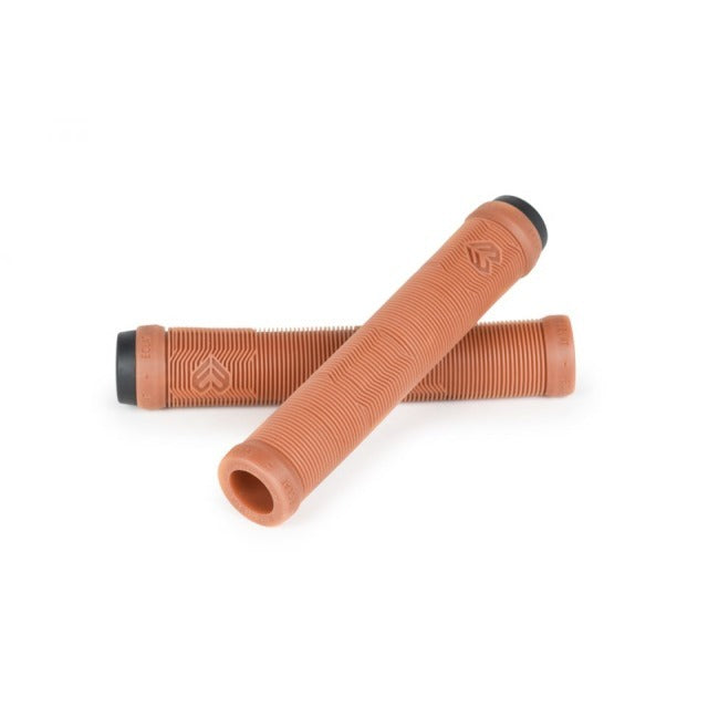 ÉCLAT PULSAR GRIP bicycle handle grips in gum color, flangeless mushroom style, super soft rubber, made by ODI.