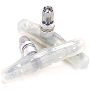 Clear Odyssey A-Brake Shoe pads for bicycle braking with metal attachment screws