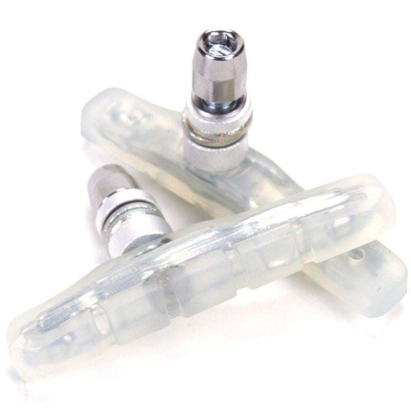 Clear Odyssey A-Brake Shoe pads for bicycle braking with metal attachment screws
