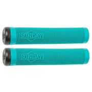 Sunday Cornerstone Grip in turquoise with ribbed design and Odyssey Par Ends, 150mm length