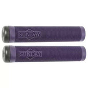 Purple Sunday Cornerstone Grip pair with ribbed design and Odyssey Par Ends
