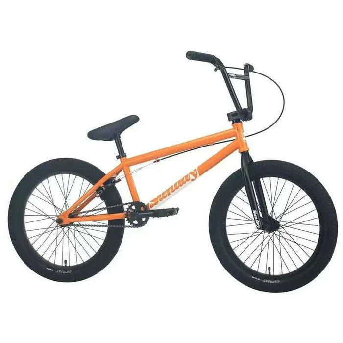 Sunday Primer 20" BMX bike in gloss orange soda with Odyssey brakes and Path Pro tires