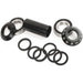 HERESY RING Spanish bottom bracket with engraved cone spacer and multiple black aluminium spacers