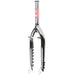 ODYSSEY F25 freestyle bike fork in black and chrome finish with branded logo
