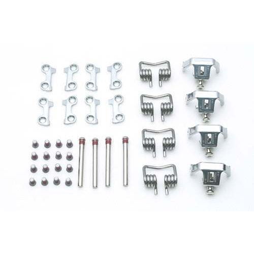 HT COMPONENTS T1 MECHANISM spare parts set including springs, bolts, and hook plates for pedal click mechanism replacement.