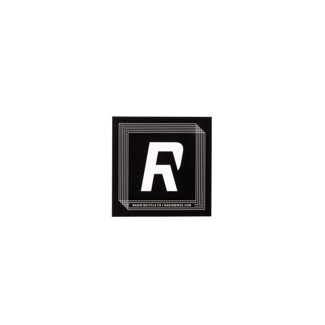 Radio Ramp Sticker Set with bold white RA logo on black background