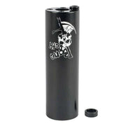 Black Bone Deth Slide Pipe steel peg with skull logo and anti-spin bolt adapter