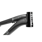 Radio Griffin Pro black hydroformed BMX bike frame with logo and model details