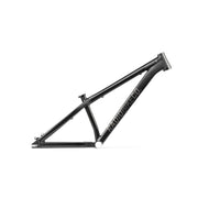 Black RADIO CRONUS Frame made from 6061-T6 aluminum for slopestyle biking with strong, twist-resistant tubing and integrated chain tensioners.