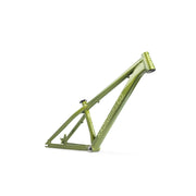 Green RADIO CRONUS Frame made from 6061-T6 aluminum for slopestyle and dirt jump bikes.