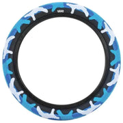 CULT VANS WAFFLE 16x2.3" bike tire with classic waffle tread pattern and blue white camouflage design