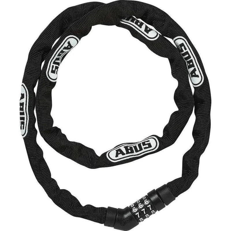 ABUS STEEL-O-CHAIN bike lock with 4mm hardened steel chain and combination code lock, 110cm length