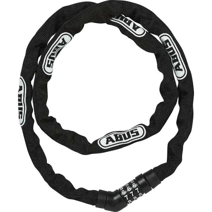 ABUS STEEL-O-CHAIN bike lock with 4mm hardened steel chain and combination code lock, 110cm length