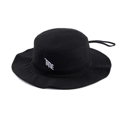 Black MTB SAFARI Hat made of organic cotton canvas with universal fit and natural fabric dyes