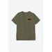 Olive green Brixton Linwood T-shirt with small chest logo print