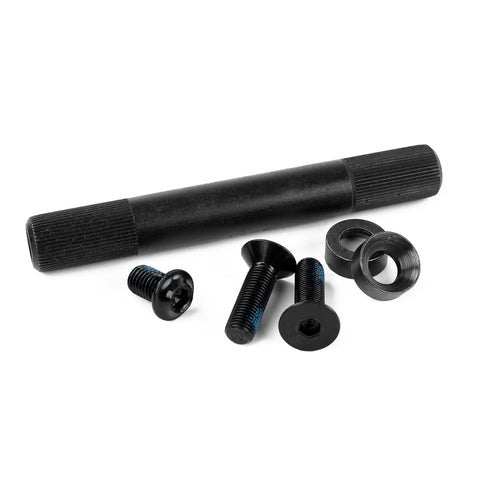 MISSION 48 SPLINE 19mm chromoly crank spindle with bolts and washers, 140mm length