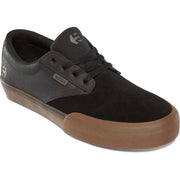 Black ETNIES JAMESON VULV BMX shoe with brown gum sole and lace-up design