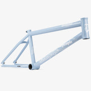 Wethepeople Trigger Frame BMX bike frame in light blue with adaptive geometry and durable 4130 chromoly tubing.