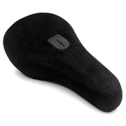 Black Primo Biscuit Pivotal Seat with fat padding and corduroy topcover featuring embroidered logo and improved base structure designed by Stephan August and The Hourglass Theory.