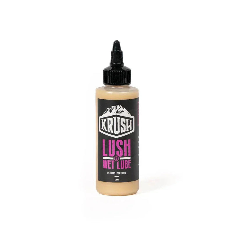 KRUSH LUSH wet lube bottle with black and pink label and twist cap