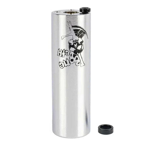 Silver Bone Deth Slide Pipes steel peg with skull logo and anti-spin bolt for BMX bikes