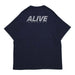 Navy ALIVE INDUSTRY 22LOGO T-shirt with large back logo print