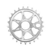 ALIVE INDUSTRY SEVEN STAR SPROCKET silver 25T 7mm thick lightweight bicycle sprocket with seven spline star design and adapters