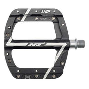 HT COMPONENTS ANS08 black aluminum extruded CNC machined bike pedal with replaceable pins and sealed bearings