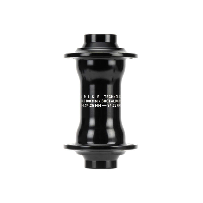 Black ARISE ECHO FRONT HUB lightweight race-spec front hub with oversize bearings and 6061-T6 alloy shell