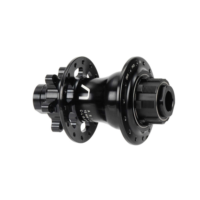 Black ARISE ECHO Rear Hub lightweight race-spec cassette hub with high-engagement ratchet system and 28h or 36h spoke holes
