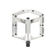 Silver ARISE HELIUM PRO alloy CNC pedal with large platform and replaceable steel pins for BMX and MTB riding