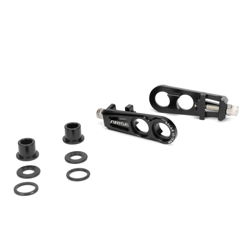 ARISE SOLAR CHAIN TENSIONER black CNC machined alloy bike chainstay adjustment parts for 10mm and 15mm axles