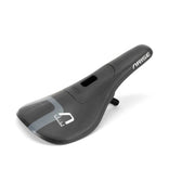 Lightweight black Arise Zoids Pivotal Seat for BMX race bikes with injection molded pivotal base and minimal design