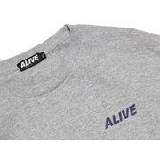 Grey ALIVE INDUSTRY 22LOGO T-shirt with crew neck and printed ALIVE logo