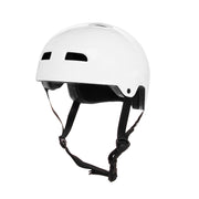 Glossy white FUSE ALPHA HELMET with high impact ABS shell and EPS foam.