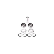 MERRITT MID bottom bracket with precision sealed cartridge bearings, CNC machined dust caps, and multiple rings, available in 19mm or 22mm options.